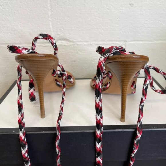 Balenciaga Lace Up Sandals Stilettos Heels Open Toe Women's Size 41 EU/11 US - Picture 8 of 15